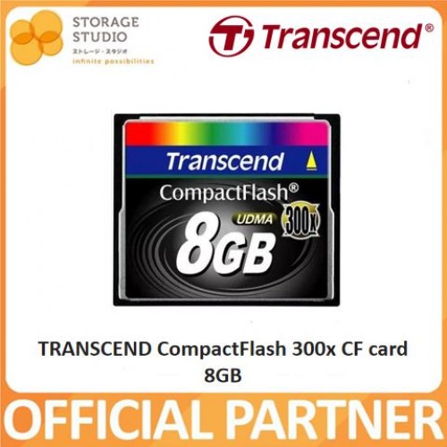 TRANSCEND CompactFlash 300x CF Card, 8GB. Singapore Local 1 Years Warranty